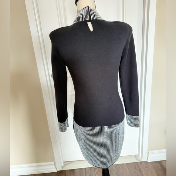 Retrofete Black and Silver Knit Dress, size M, great preowned condition - Picture 7 of 10